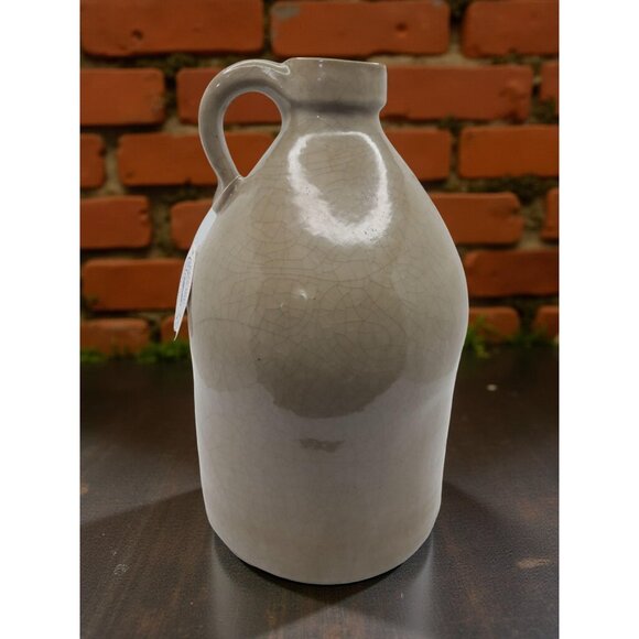 vintage island imports pottery ceramic glazed jug grape vine and winery. - Picture 2 of 10